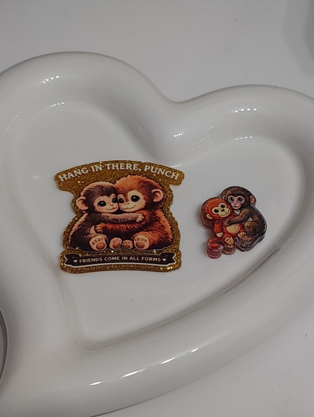 Punch Monkey Flatback Focal Bead Keychain Badge Flats Acrylic Planar Magnet
